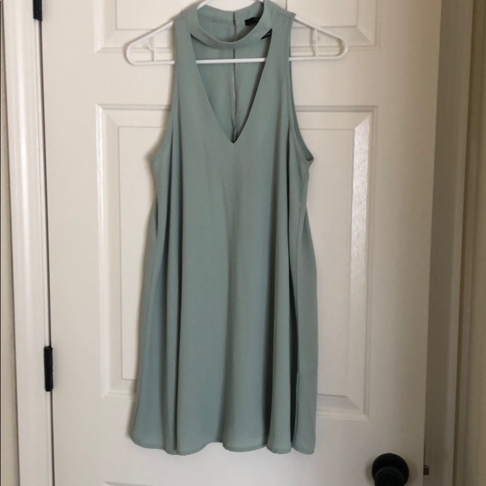 Pastel teal summer dress